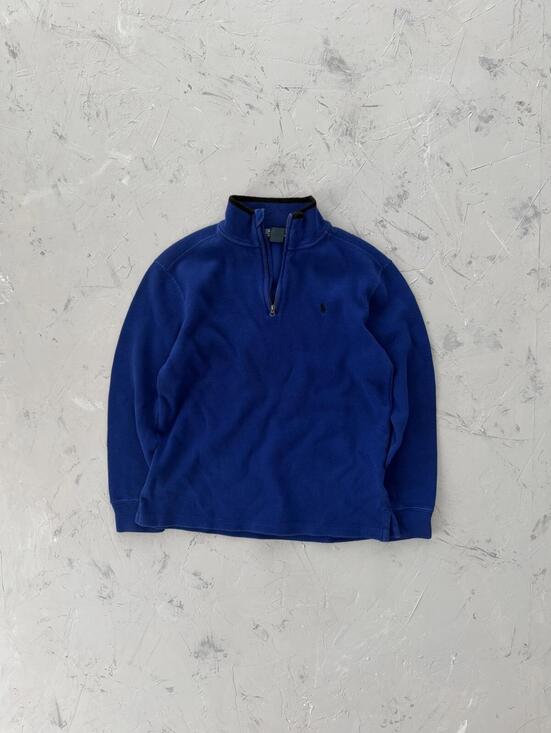 Ralph Lauren Sweaters - Vintage 90's WMNS Polo Ralph Lauren blue Full Zip sweater